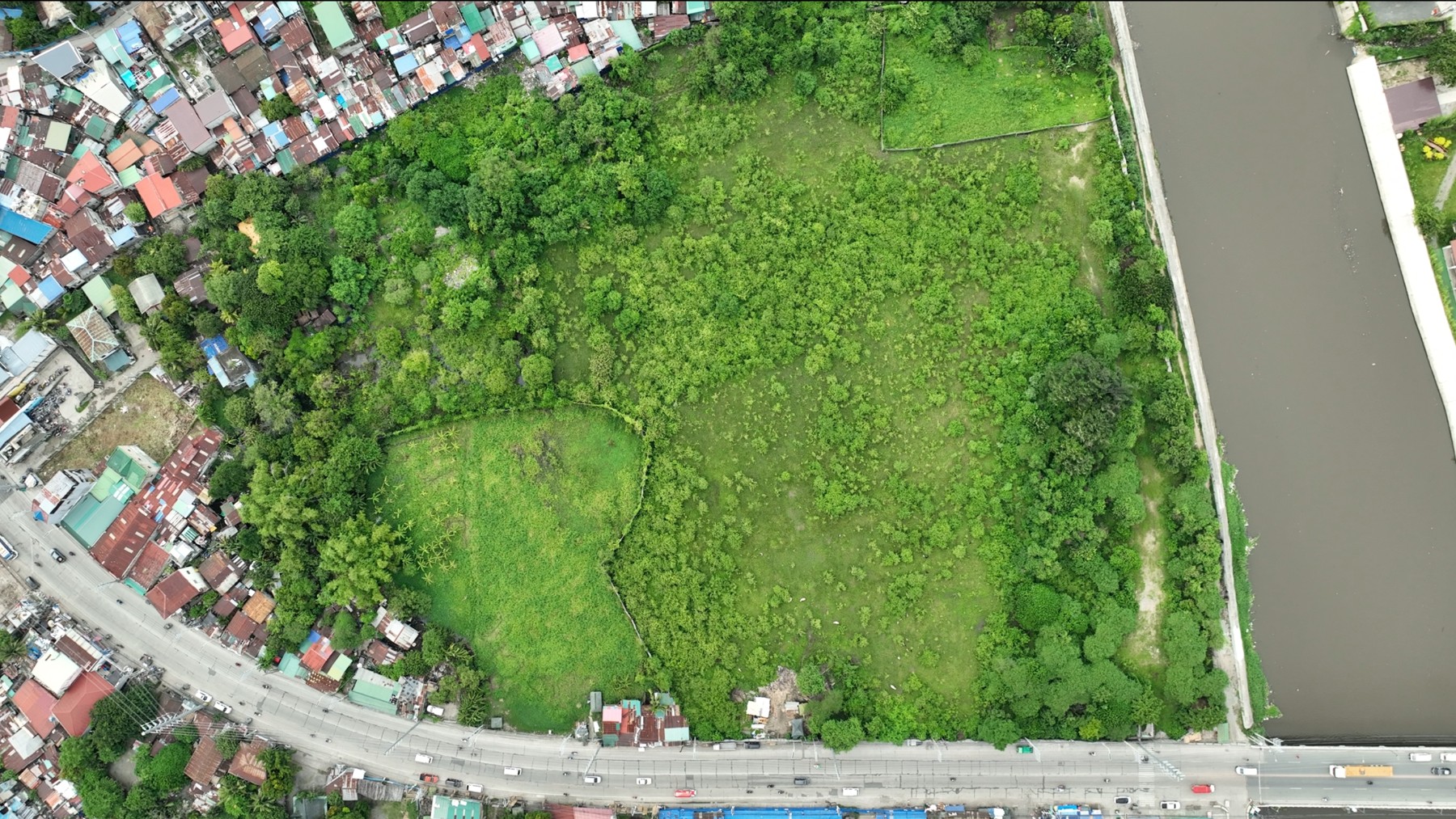 Overhead aerial view