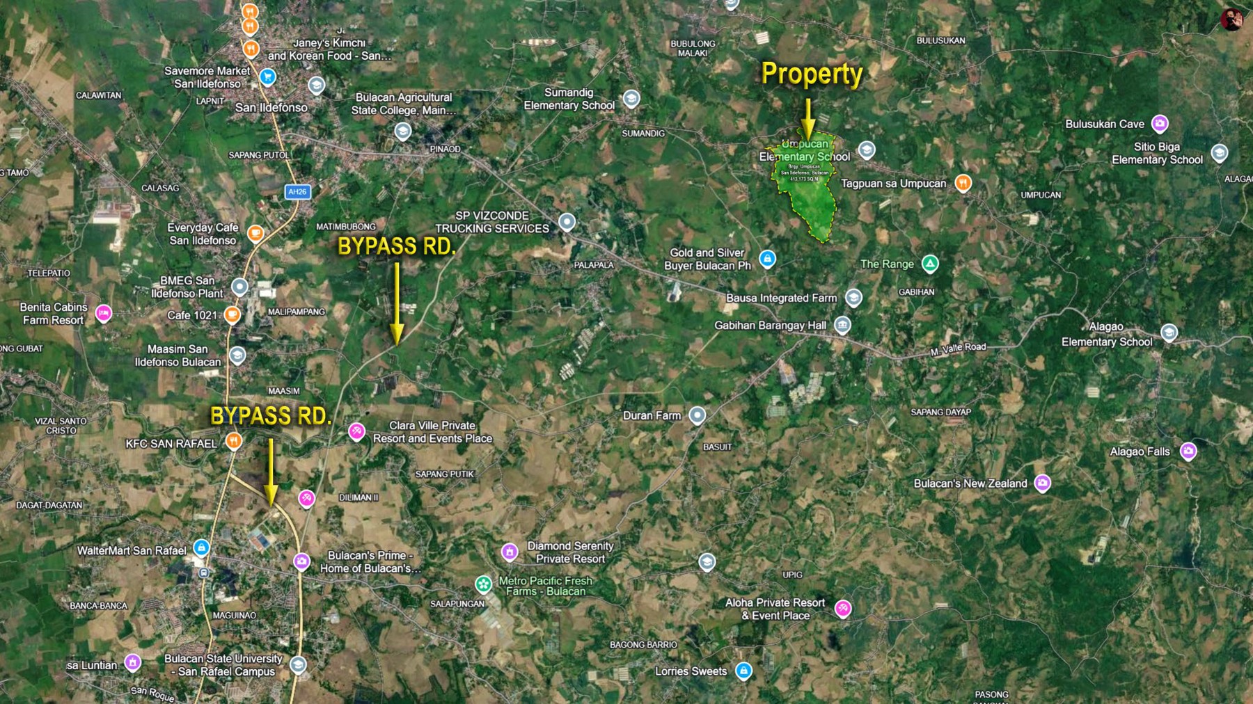 Regional connectivity map
